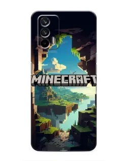 Чехол для Realme GT с картинкой «Пещера Майнкрафт»