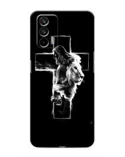 Чехол для Realme GT с картинкой «Сияющий крест Jesus»