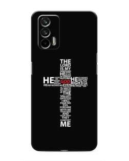 Чехол для Realme GT с картинкой «Текстовый крест»