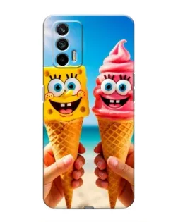 Чехол для Realme GT с картинкой «Спанч Боб мороженое»