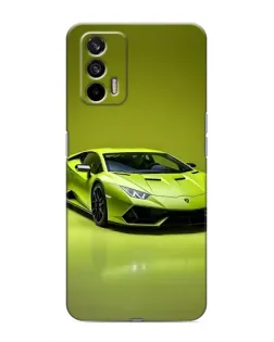 Чехол для Realme GT с картинкой «Салатовый Lamborghini Huracan»