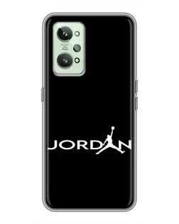 Чехол для Realme GT2 с картинкой «Jordan White Logo»