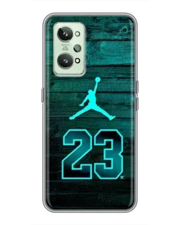 Чехол для Realme GT2 с картинкой «Jordan Cyan 23»