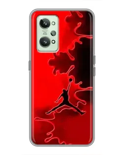 Чехол для Realme GT2 с картинкой «Jordan Red Smoke»