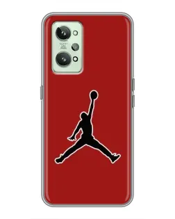 Чехол для Realme GT2 с картинкой «Jordan Red Back»