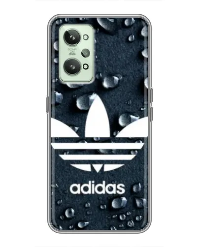 Чехол для Realme GT2 с картинкой «Adidas Trefoil Blue»