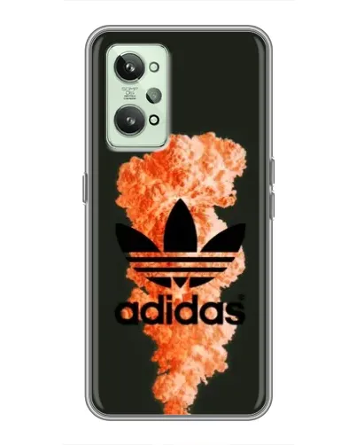 Чехол для Realme GT2 с картинкой «Оранжевый дым Adidas»
