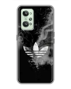Чехол для Realme GT2 с картинкой «Абстрактный дым Adidas»