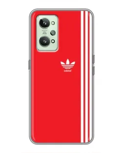 Чехол для Realme GT2 с картинкой «Красный минимализм Adidas»