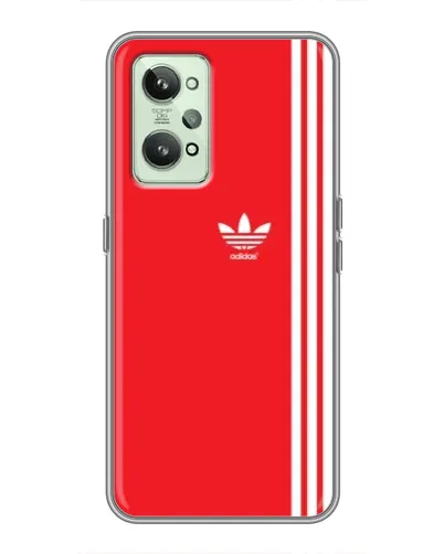 Чехол для Realme GT2 с картинкой «Красный минимализм Adidas»