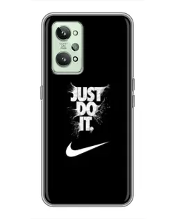 Чехол для Realme GT2 с картинкой «Текстовый принт Nike»