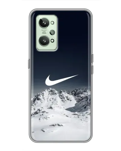 Чехол для Realme GT2 с картинкой «Nike — зимние горы» Чехол для Realme GT2 с картинкой «Nike — зимние горы»