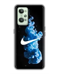 Чехол для Realme GT2 с картинкой «Nike и синий дым»