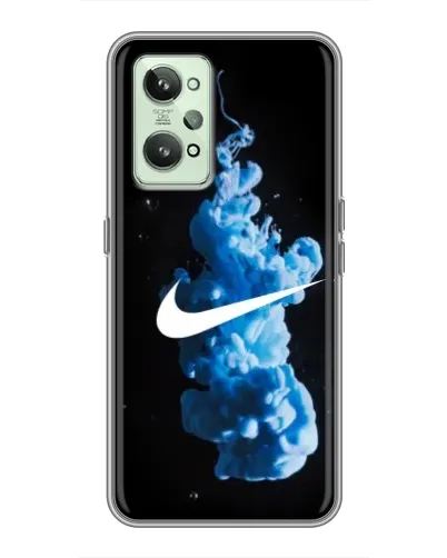 Чехол для Realme GT2 с картинкой «Nike и синий дым» Чехол для Realme GT2 с картинкой «Nike и синий дым»