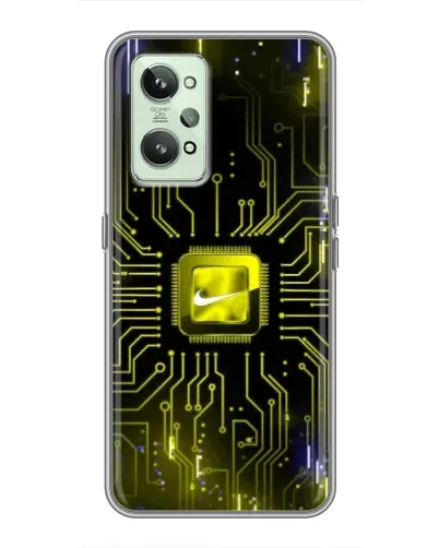 Чехол для Realme GT2 с картинкой «Nike — золотая искра» Чехол для Realme GT2 с картинкой «Nike — золотая искра»