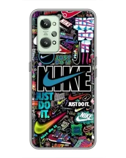 Чехол для Realme GT2 с картинкой «Яркий коллаж Nike»