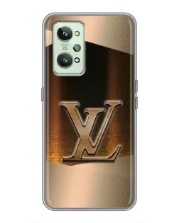 Чехол для Realme GT2 с картинкой «LV — золотое сияние»