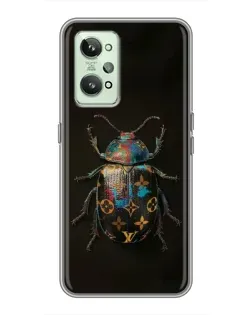 Чехол для Realme GT2 с картинкой «LV — мраморный принт»