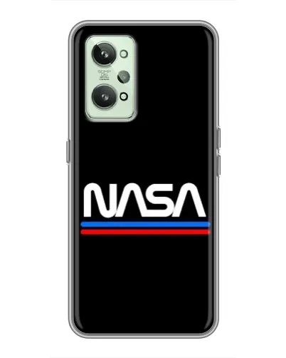 Чехол для Realme GT2 с картинкой «NASA — классика Red Blue» Чехол для Realme GT2 с картинкой «NASA — классика Red Blue»