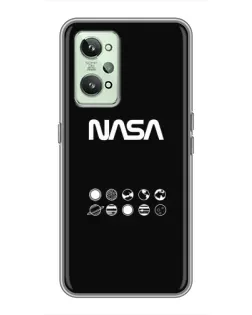 Чехол для Realme GT2 с картинкой «NASA — технический принт»