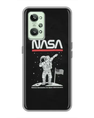 Чехол для Realme GT2 с картинкой «NASA — шагаем по Луне» Чехол для Realme GT2 с картинкой «NASA — шагаем по Луне»