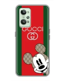 Чехол для Realme GT2 с картинкой «Gucci — полосы и Микки»