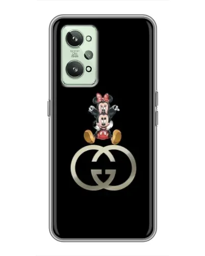 Чехол для Realme GT2 с картинкой «Минни Маус на лого»
