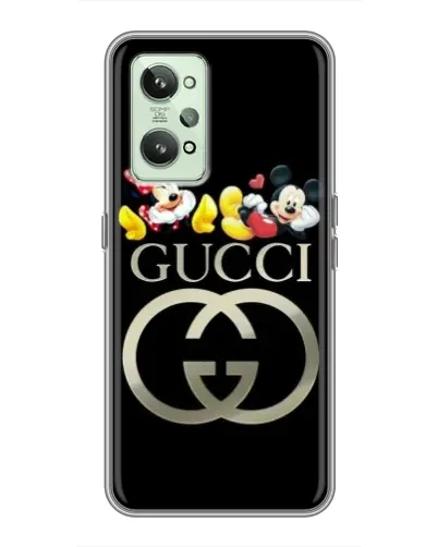 Чехол для Realme GT2 с картинкой «Gucci — герои Disney»