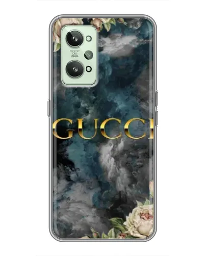 Чехол для Realme GT2 с картинкой «Абстрактные цветы Gucci»