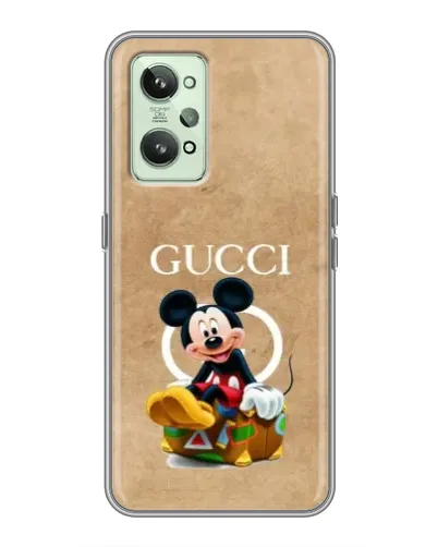 Чехол для Realme GT2 с картинкой «Микки Маус Gucci — крафт»