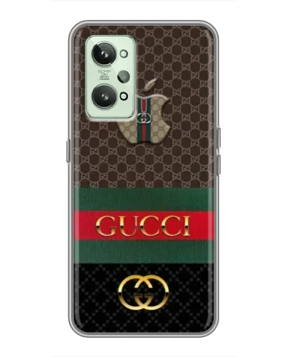 Чехол для Realme GT2 с картинкой «Gucci — брендированный десерт»