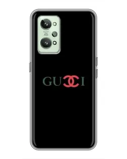 Чехол для Realme GT2 с картинкой «Gucci — красный градиент»