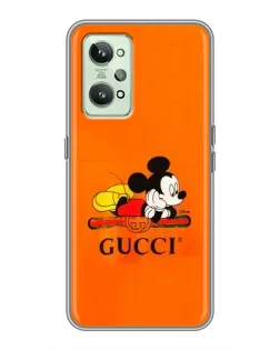 Чехол для Realme GT2 с картинкой «Микки Маус Gucci — оранж»