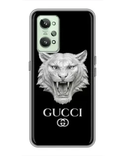 Чехол для Realme GT2 с картинкой «Gucci — серебряный лев»