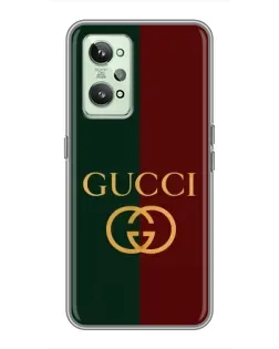 Чехол для Realme GT2 с картинкой «Gucci — темно-зеленый градиент»