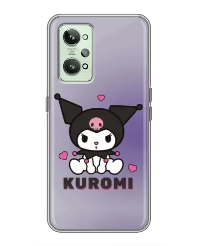 Чехол для Realme GT2 с картинкой «Kuromi — фиолетовый арт»