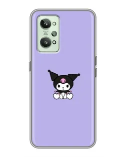 Чехол для Realme GT2 с картинкой «Kuromi — фиолетовый минимализм»