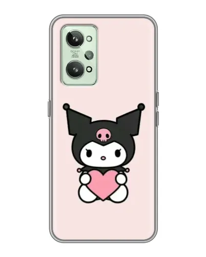 Чехол для Realme GT2 с картинкой «Kuromi и сердце»