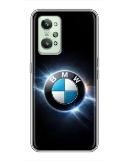 Чехол для Realme GT2 с картинкой «BMW — неоновое сияние»