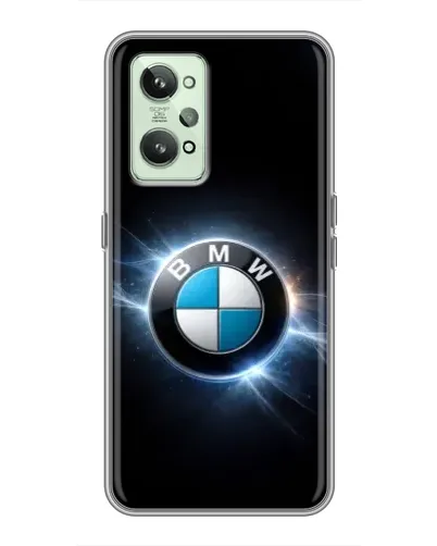 Чехол для Realme GT2 с картинкой «BMW — неоновое сияние»