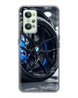 Чехол для Realme GT2 с картинкой «Колесо BMW вблизи»