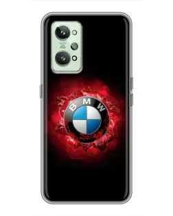Чехол для Realme GT2 с картинкой «Логотип BMW — вспышка»