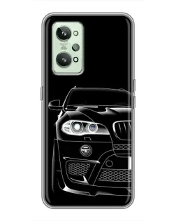 Чехол для Realme GT2 с картинкой «Темный силуэт BMW»