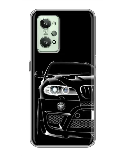 Чехол для Realme GT2 с картинкой «Темный силуэт BMW»
