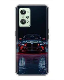 Чехол для Realme GT2 с картинкой «BMW на мокрой дороге»