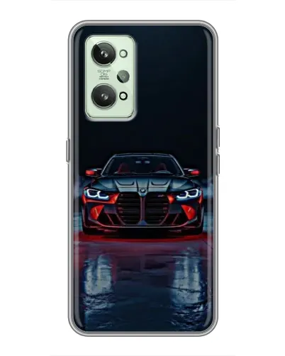 Чехол для Realme GT2 с картинкой «BMW на мокрой дороге»