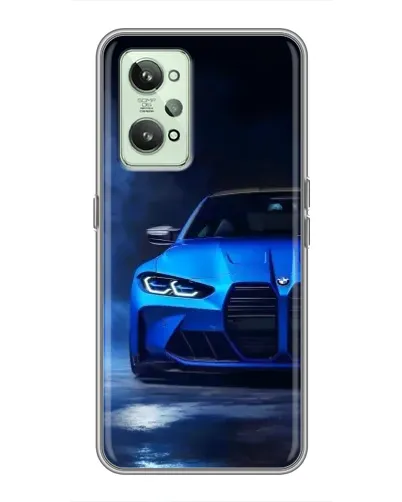 Чехол для Realme GT2 с картинкой «Голубая BMW M4»