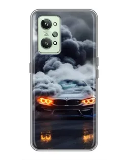 Чехол для Realme GT2 с картинкой «BMW в дыму»