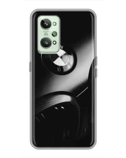 Чехол для Realme GT2 с картинкой «Эмблема BMW — макро»