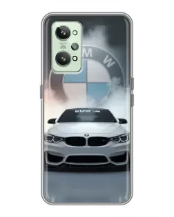 Чехол для Realme GT2 с картинкой «BMW в белом дыму»